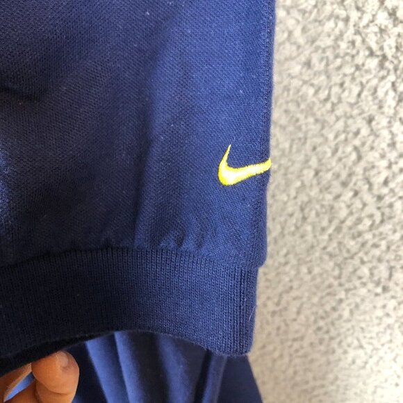 Y2K Michigan Wolverines Nike Team Polo Shirt Mens LRG Short Sleeve Big & Tall - Picture 6 of 8